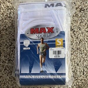 Max Sport Men's Classic White Briefs - 3 Pack